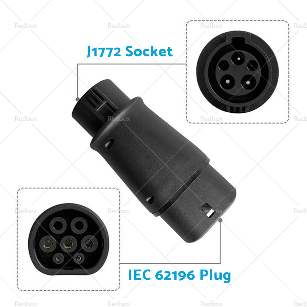 {{ EVSE EV Adaptor 32A J1772 Type 1 to Type 2 Plug EV Adapter, Electric Cars V A3Y2 }} - Buy Car Parts Online at {{ Kaka Auto Parts }}.