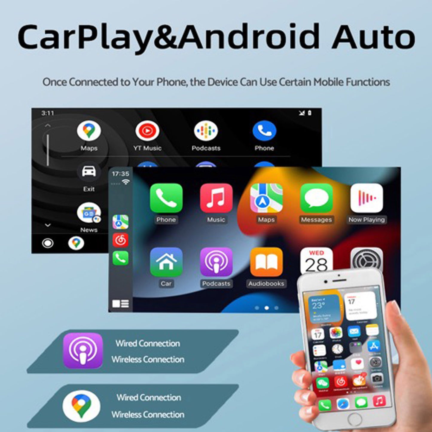 Wireless CarPlay/Android Auto Head Unit Suitable for Triton MQ MR Head Unit with Wireless CarPlay & Android Auto