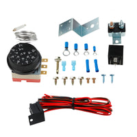 {{ Adjustable 12V Electric Radiator Fan Thermostat with 3-Pin Relay Wire Kit }} - Buy Car Parts Online at {{ Kaka Auto Parts }}.