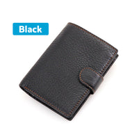 RFID Blocking Slim Leather Trifold Wallet With Credit Card Holder Suitable For Men