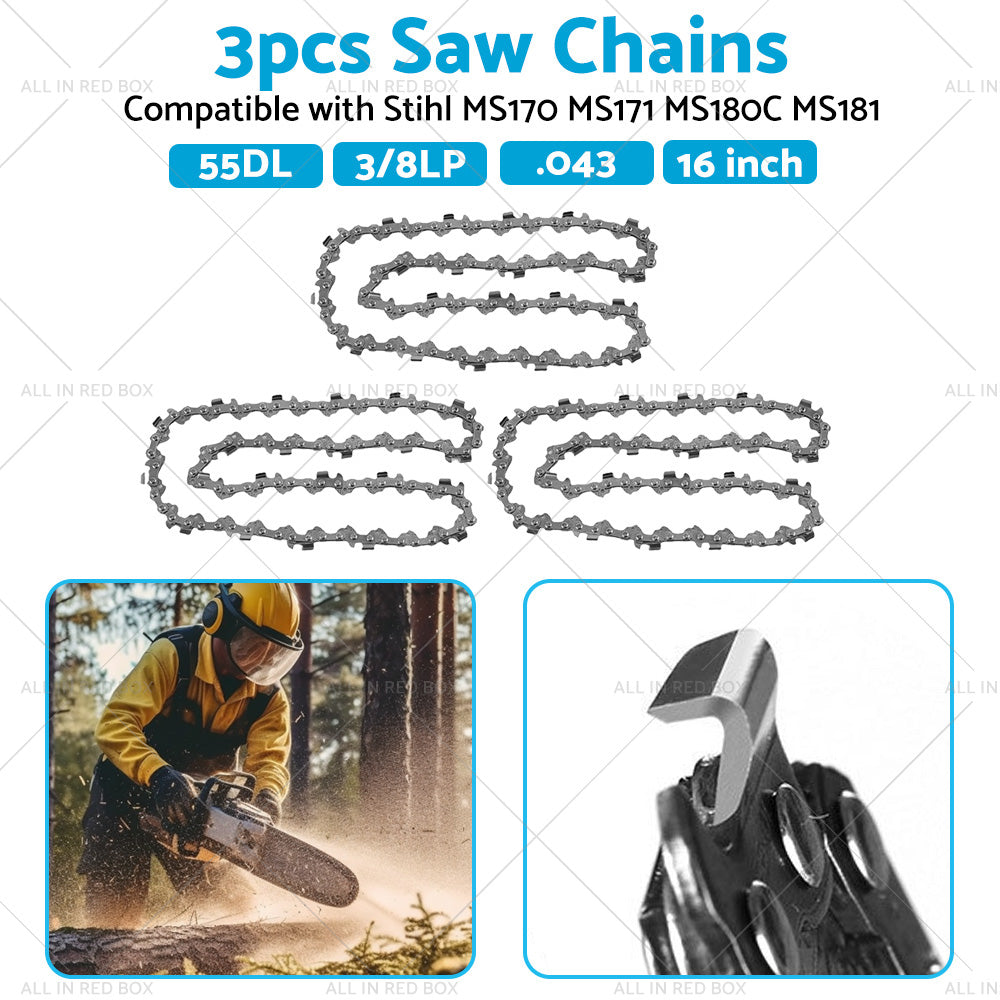 {{ Chainsaw Chain 16inch 55DL 3 8 LP. 043 Suitable For STIHL MS170 MS171 MS180C MS181 }} - Buy Car Parts Online at {{ Kaka Auto Parts }}.