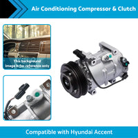 {{ Air Conditioning Compressor  and  Clutch Suitable for Hyundai Accent 14-19 1. 4L }} - Buy Car Parts Online at {{ Kaka Auto Parts }}.
