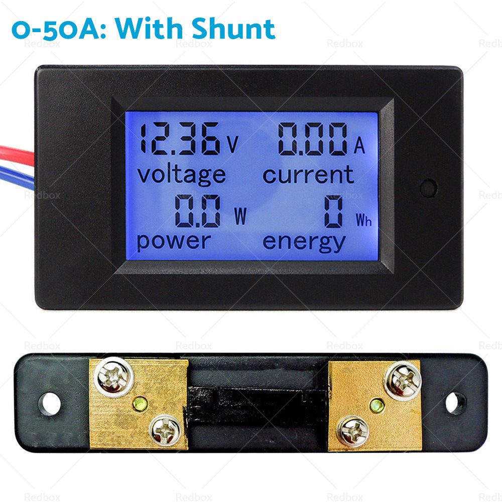 {{ DC 6. 5~100V 20-50-100A LCD Digital Combo Panel Display Volt Amp Power Watt Meter }} - Buy Car Parts Online at {{ Kaka Auto Parts }}.