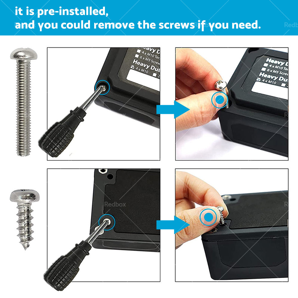 {{ M10 300A DC12V-48V Stud Bus Bar Power Distribution Box Terminal Block Heavy Duty }} - Buy Car Parts Online at {{ Kaka Auto Parts }}.