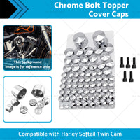 {{ Chrome Bolt Topper Cover Caps Suitable for Harley Twin Cam Softail 07-13 }} - Buy Car Parts Online at {{ Kaka Auto Parts }}.
