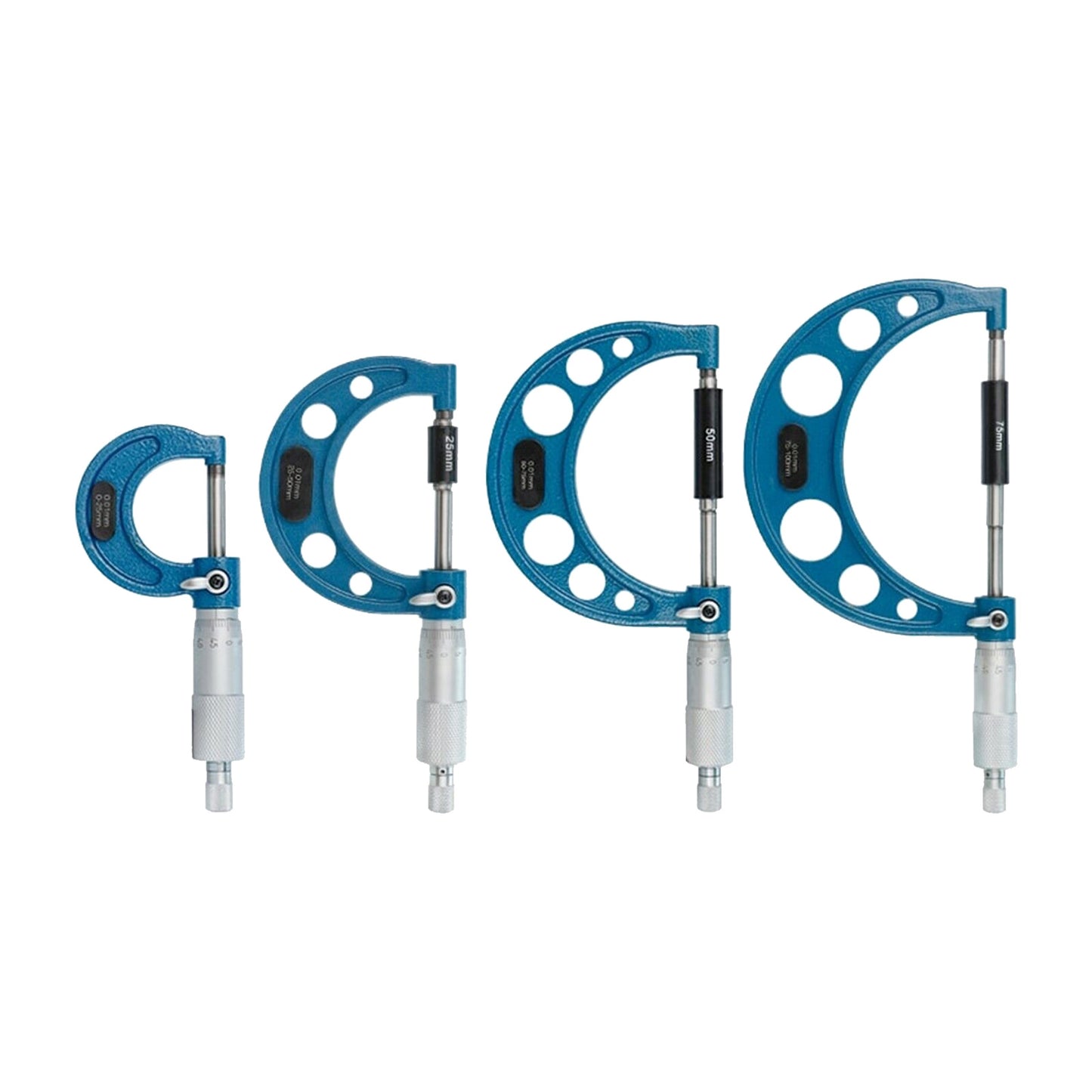 Outside Micrometer Set 0-4 inch With Calibration Standards and Wrench Accuracy Tool