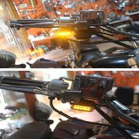 6x LED Mini Motorcycle Front Turn Signal Indicator Amber Light Suitable For Harley & Chopper
