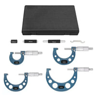4x Outside Micrometer Set 0¨C100mm Carbide Tip Precision Measuring Tool 0.01mm Suitable For Machinist