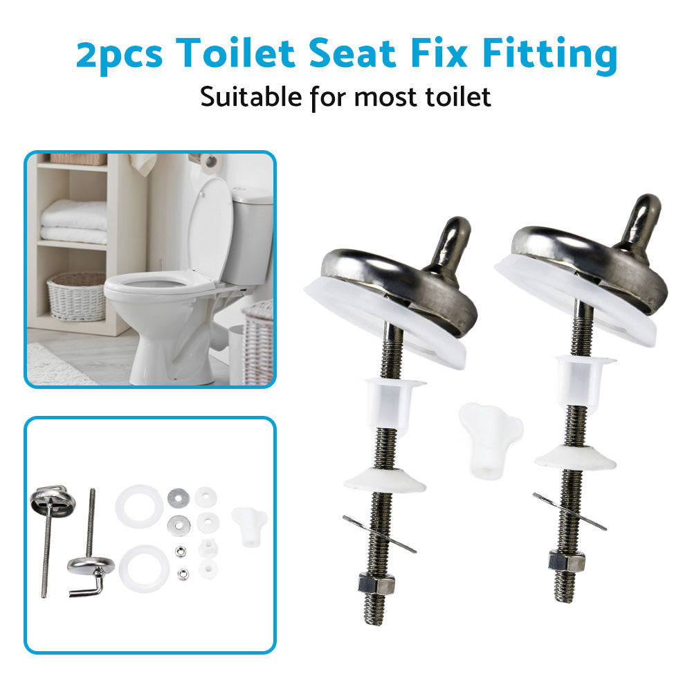{{ 2PCS Toilet Seat Fix Fitting Stainless Back To Wall Replace Quick Release Hinges }} - Buy Car Parts Online at {{ Kaka Auto Parts }}.