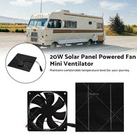 {{ 20W Solar Panel Powered Fan Mini Ventilator For Greenhouse Pet or Dog Chicken House }} - Buy Car Parts Online at {{ Kaka Auto Parts }}.