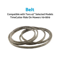 {{ Belt Suitable For Toro 42 inch  Selected Models TimeCutter Ride On Mowers 119-8819 }} - Buy Car Parts Online at {{ Kaka Auto Parts }}.
