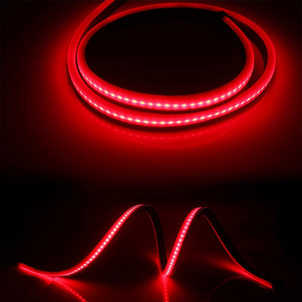 1M Red LED Car High Mount Third Brake Stop Rear Tail Light Bar Strip Universal 12V
