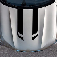 2x Wide Black Racing Car Hood Stripe Decals Vinyl Bonnet Stickers Suitable For Universal Cars