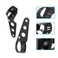 Black Twin Universal Headlight Dual Lamp Suitable For Motorcycle Street Fighter