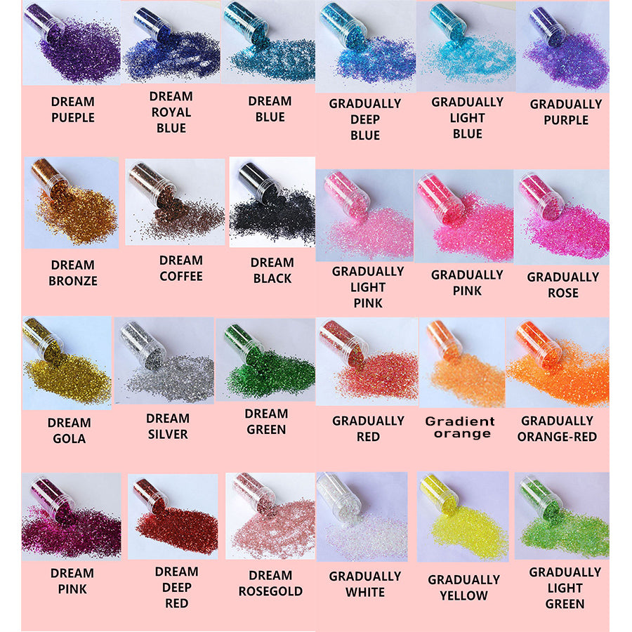 {{ 24 * 20ml Colors Glitter Pigment Debris Resin Epoxy Dream Flash Powder Crafts }} - Buy Car Parts Online at {{ Kaka Auto Parts }}.