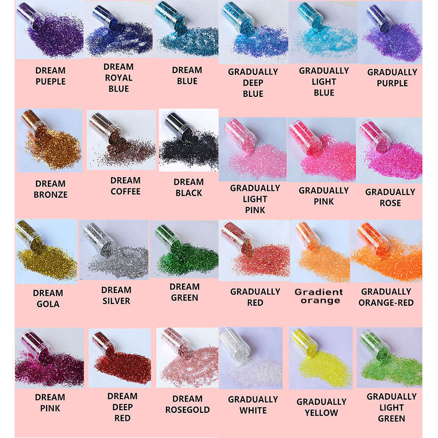 {{ 24 * 20ml Colors Glitter Pigment Debris Resin Epoxy Dream Flash Powder Crafts }} - Buy Car Parts Online at {{ Kaka Auto Parts }}.