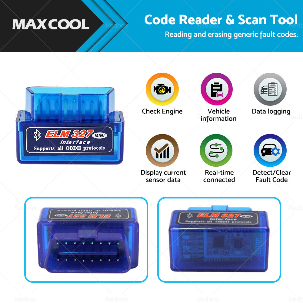 {{ OBD2 II Bluetooth Car Scanner Torque Suitable For IOS Android CAN Auto Scan Tool }} - Buy Car Parts Online at {{ Kaka Auto Parts }}.