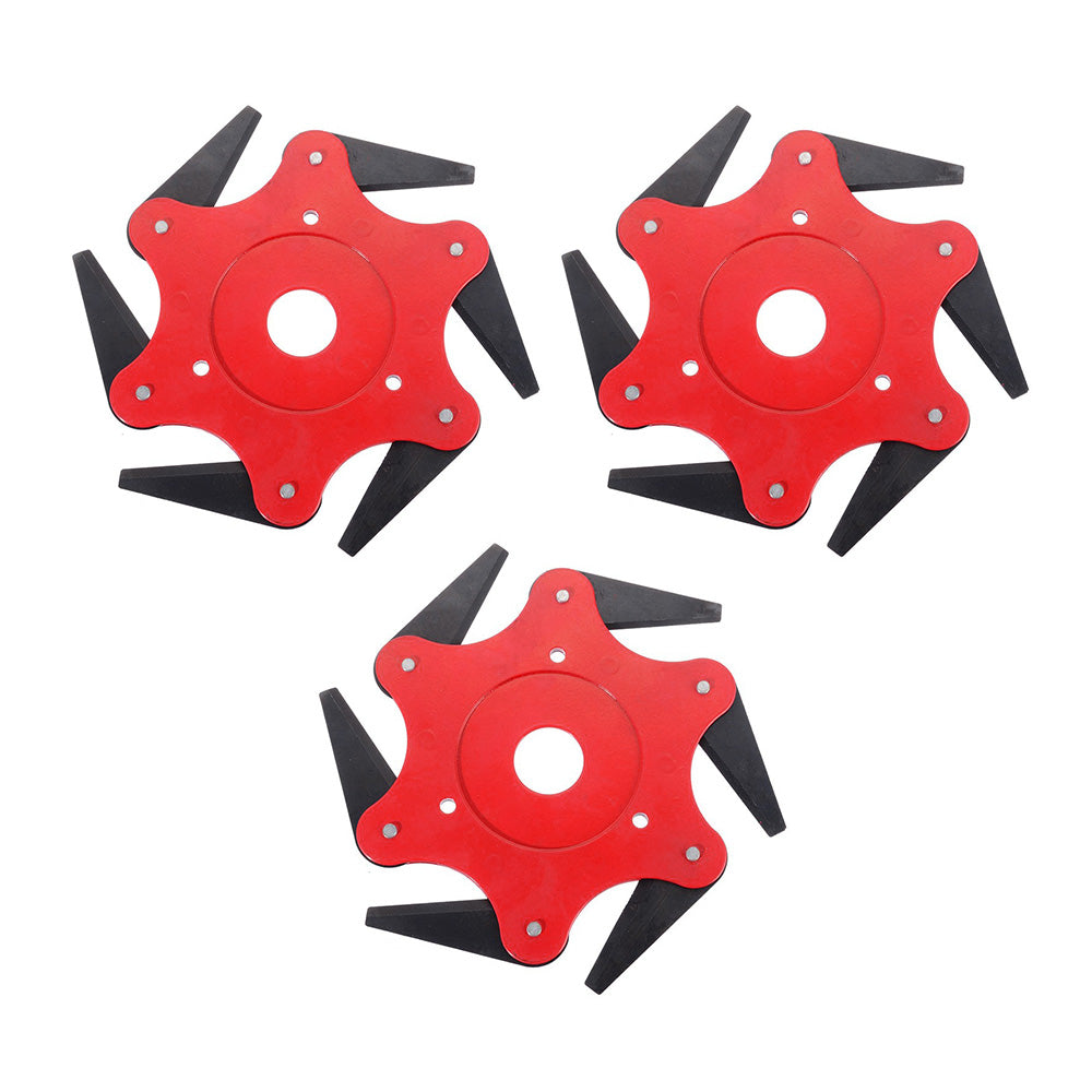 Grass Trimmer Head with 6 Cutters 65Mn for Weed, Lawn & Brush Cutting Razor Mower Tool