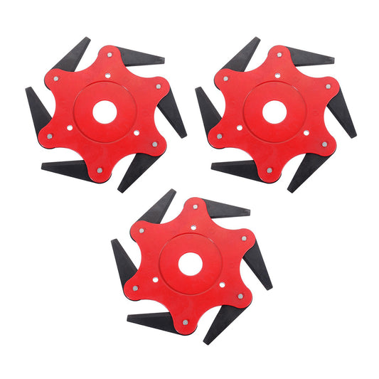 Grass Trimmer Head with 6 Cutters 65Mn for Weed, Lawn & Brush Cutting Razor Mower Tool