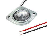 2x 12V LED Number Plate Lights Chrome Suitable For Car, Trailer, Truck, Caravan, Van & Boat