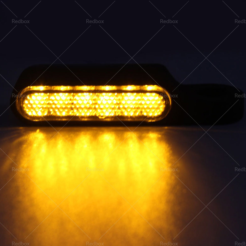 {{ 2X Black Motorcycle LED Mini Turn Signal Blinker Light Amber For Harley Davidson }} - Buy Car Parts Online at {{ Kaka Auto Parts }}.