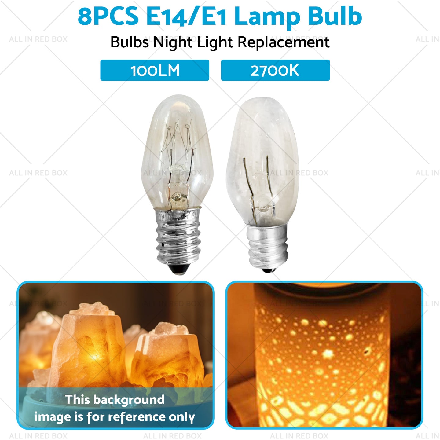 {{ 8 PCS 7W/10W 240V E12/E14 Clear Bulbs Night Light Replacement Warm Yellow Light }} - Buy Car Parts Online at {{ Kaka Auto Parts }}.