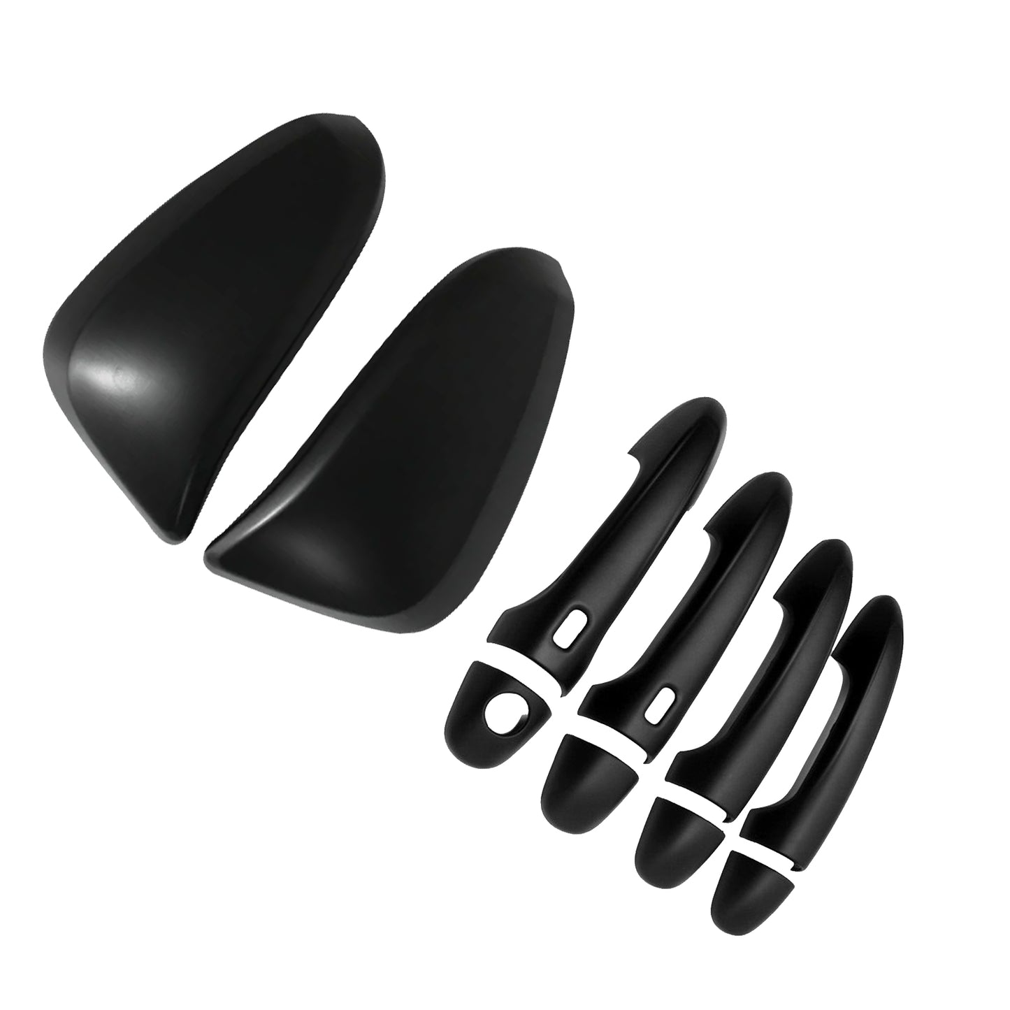Black Mirror Covers & Door Handles Kit Suitable For Toyota Hilux 2015-2023