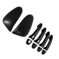 Black Mirror Covers & Door Handles Kit Suitable For Toyota Hilux 2015-2023