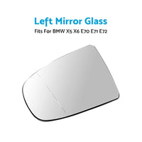 Left Heated Wing Side Mirror White Glass Suitable For BMW X5 X6 E70 E71 E72