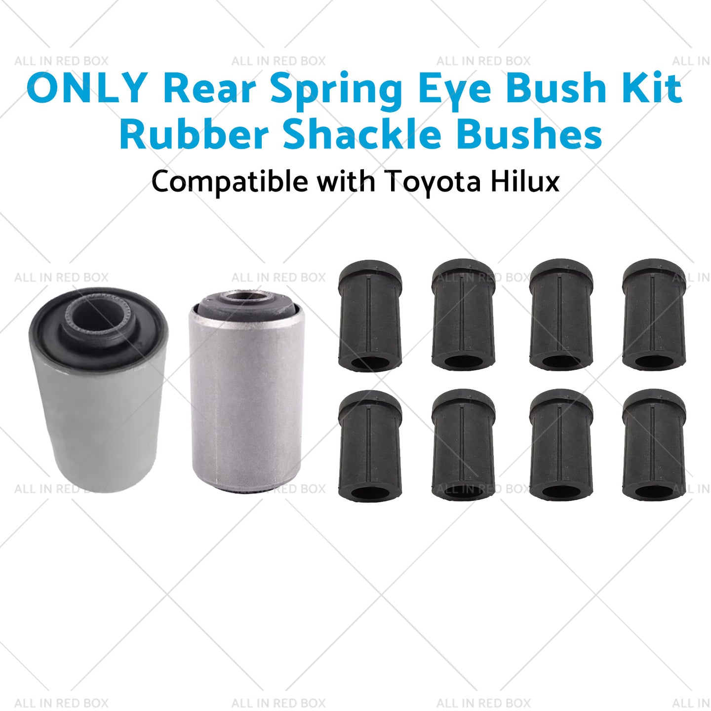 {{ Rear Spring Eye Bush Kit Rubber Shackle Bushes Suitable for 91-04 Toyota Hilux }} - Buy Car Parts Online at {{ Kaka Auto Parts }}.