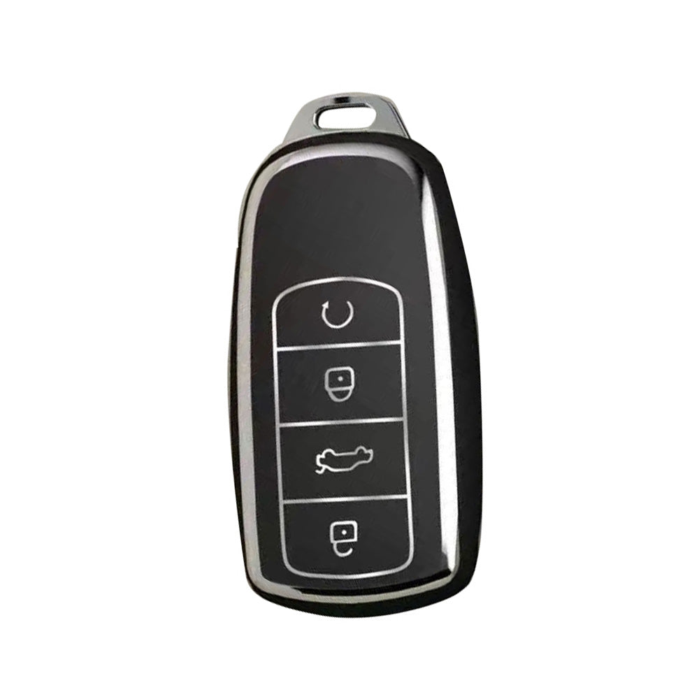 Remote Key Fob Case Cover Black & Silver TPU Suitable For Chery Omoda 5 2022-2025