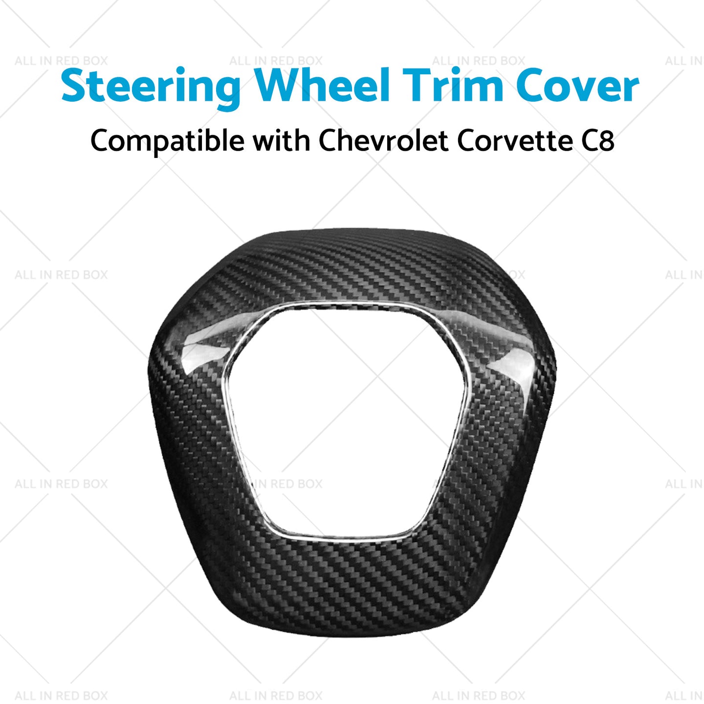 {{ Overlay Real Carbon Fiber Steering Wheel Center Cover Suitable For Corvette C8 }} - Buy Car Parts Online at {{ Kaka Auto Parts }}.