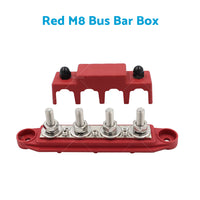 {{ 1x M8 or M10 DC 48V Studs Bus Bar Power Distribution Box Terminal Block Red or Black }} - Buy Car Parts Online at {{ Kaka Auto Parts }}.