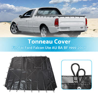 Black Tonneau Cover Tarp for Ford Falcon Ute AU BA BF 1999-2008 UV-protection