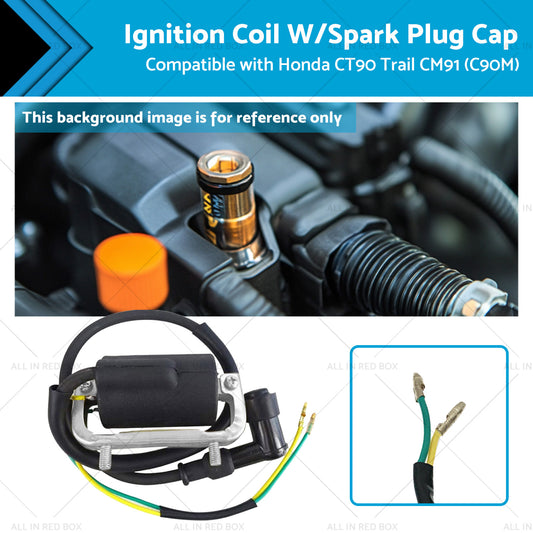 {{ Ignition Coil W or Spark Plug Cap Suitable for Honda CT90 Trail CM91  C90M }} - Buy Car Parts Online at {{ Kaka Auto Parts }}.