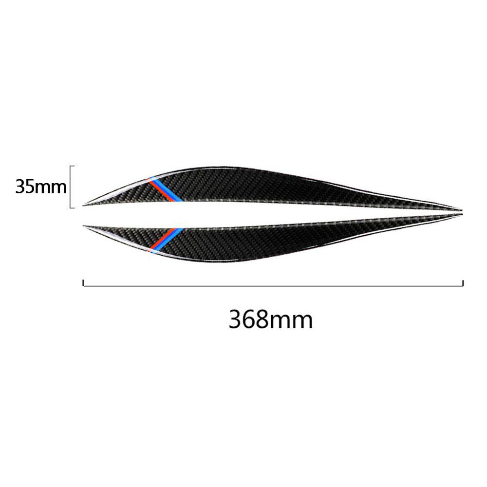 Carbon Fiber Eyelids Eyebrow Headlight Retrofit Accessories Suitable for BMW F30 3 Series