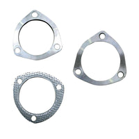 {{ Universal Exhaust Flange Plate Set 304 Stainless Steel 2.5" 63mm 3 Bolt Gasket }} - Buy Car Parts Online at {{ Kaka Auto Parts }}.