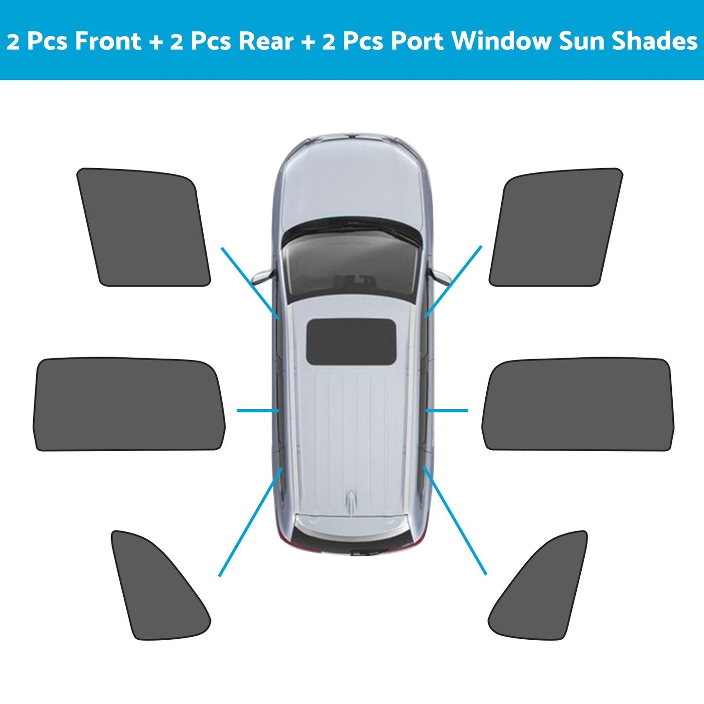 Front Rear Port Window Magnetic Mesh Sun Shade Suitable For Jeep Grand Cherokee