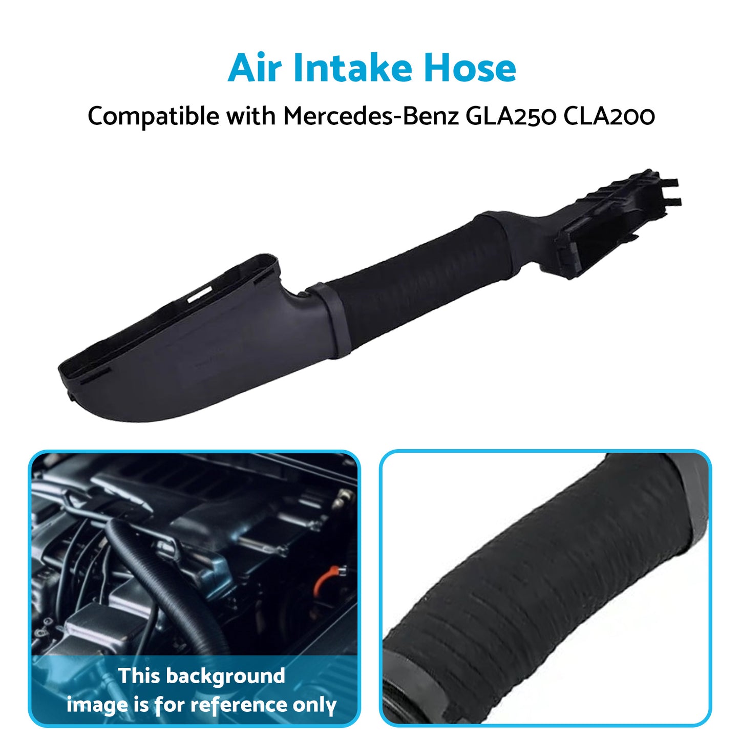 {{ Black Air Intake Hose Suitable for Mercedes-Benz GLA250 CLA A 200 B 200 }} - Buy Car Parts Online at {{ Kaka Auto Parts }}.