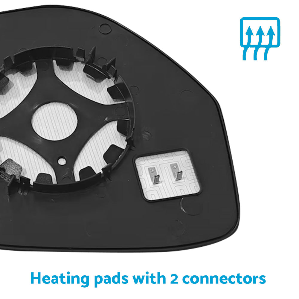 Left Side Mirror Glass Heated Convex With Base Suitable For Mitsubishi ASX XC XE 2013-2019