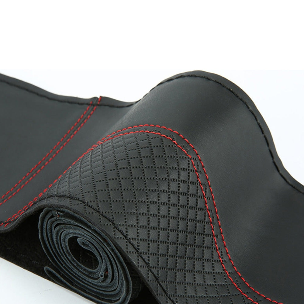 Premium Leather DIY Steering Wheel Cover Suitable For Car – 38cm Auto Protection With Needle