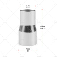 {{ 2  Up To 3  Inch OD Adaptor Steel Exhaust Tube Pipe Adapter Reducer - 2. 25  2. 5  3 }} - Buy Car Parts Online at {{ Kaka Auto Parts }}.