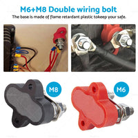 {{ Bus Bar Power Terminal Blocks M6 Negative  M8 Positive Power Distribution Studs }} - Buy Car Parts Online at {{ Kaka Auto Parts }}.