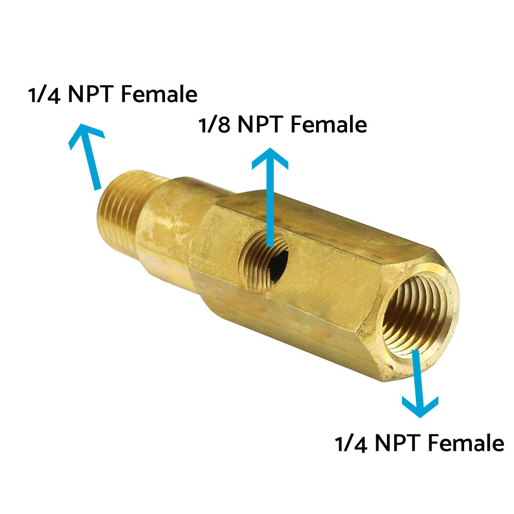Oil Pressure Gauge Adapter 1/8-Inch NPT Male & Female Thread Suitable For Various Applications