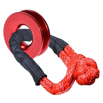 compare product Recovery Pulley Kit Suitable For Winch Ropes 3/8in 1/2in Soft Shackle Red Black