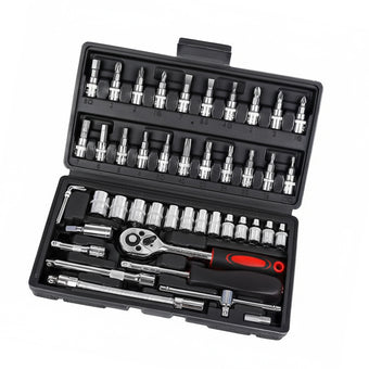compare product 46pc Socket Wrench Set 1/4