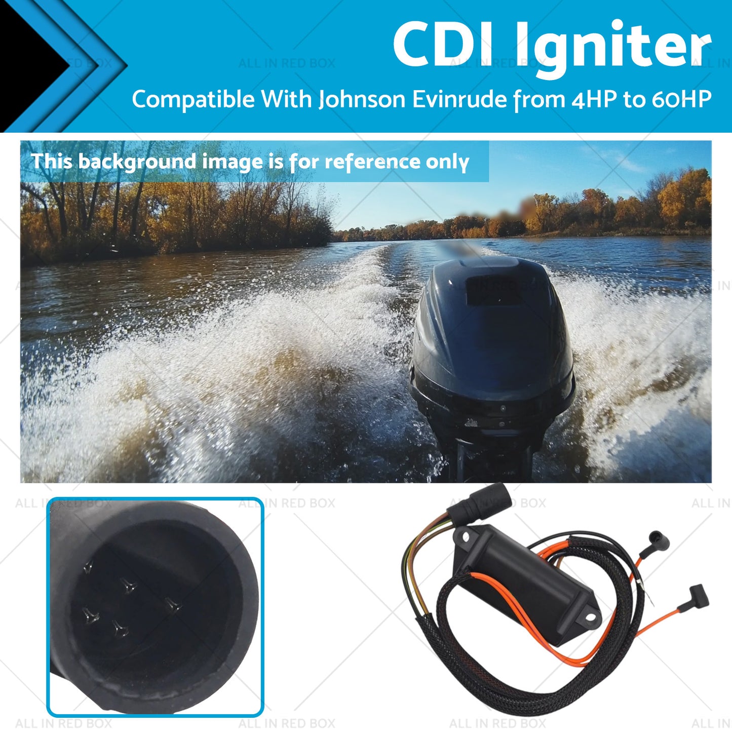 CDI Igniter Suitable For Johnson Evinrude 15HP 20HP 25HP 1985-1988 586697