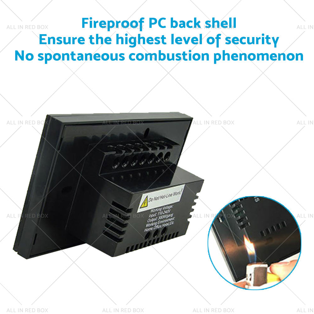 {{ 87x87mm Touch Wall Light Switch LED 2 Gang 1way Touch Glass Switch }} - Buy Car Parts Online at {{ Kaka Auto Parts }}.