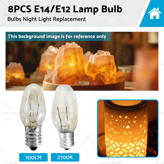 {{ 8 PCS 7W/10W 240V E12/E14 Clear Bulbs Night Light Replacement Warm Yellow Light }} - Buy Car Parts Online at {{ Kaka Auto Parts }}.