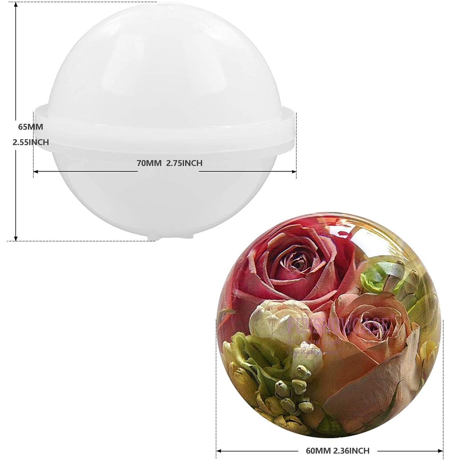 Jewelry Tools Suitable For DIY Resin Craft Pendants Necklaces Silicone 60mm
